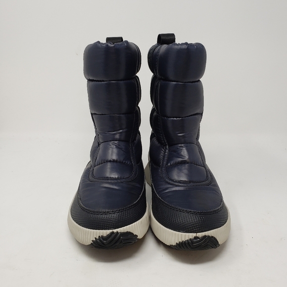Sorel Out N About Puffy Mid Waterproof Winter Boots Navy size 7 - Picture 2 of 9